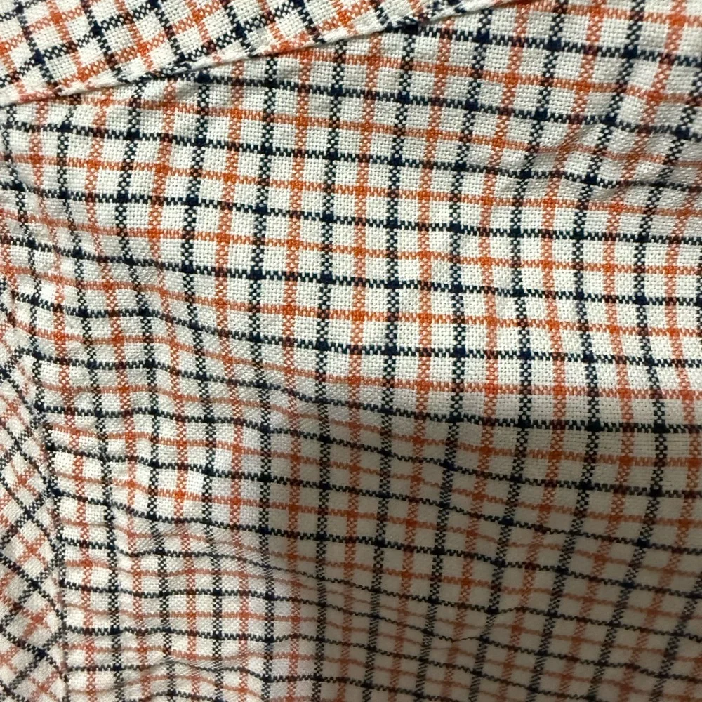 Ralph Lauren Orange and Black Plaid Shirt Size 14/16 Large